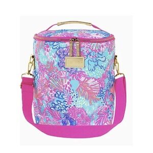 NWT Lilly Pulitzer Insulated Beach Cooler Bag Slendor In The Sand Long Strap